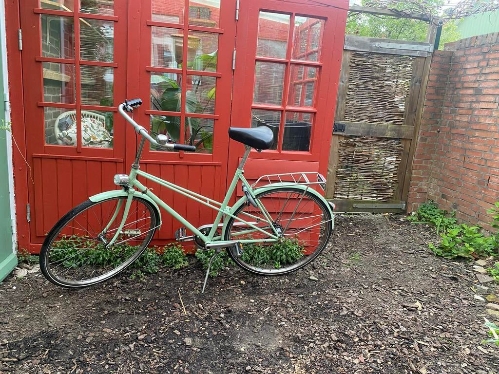 Unieke fiets - mixte frame Mintgroen, 3 versnellingen, Terugtraprem, Gebruikt, Versnellingen, 50 tot 53 cm