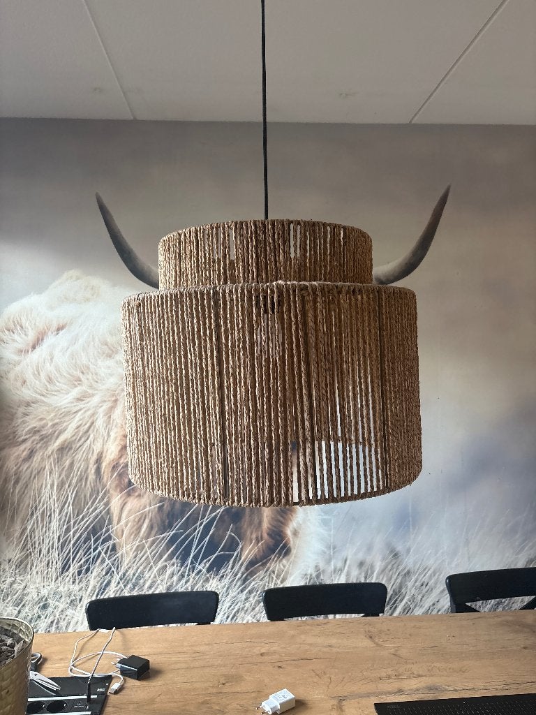 Lamenkappen, Bruin, Natuurlijk materiaal, 40 cm, Rond