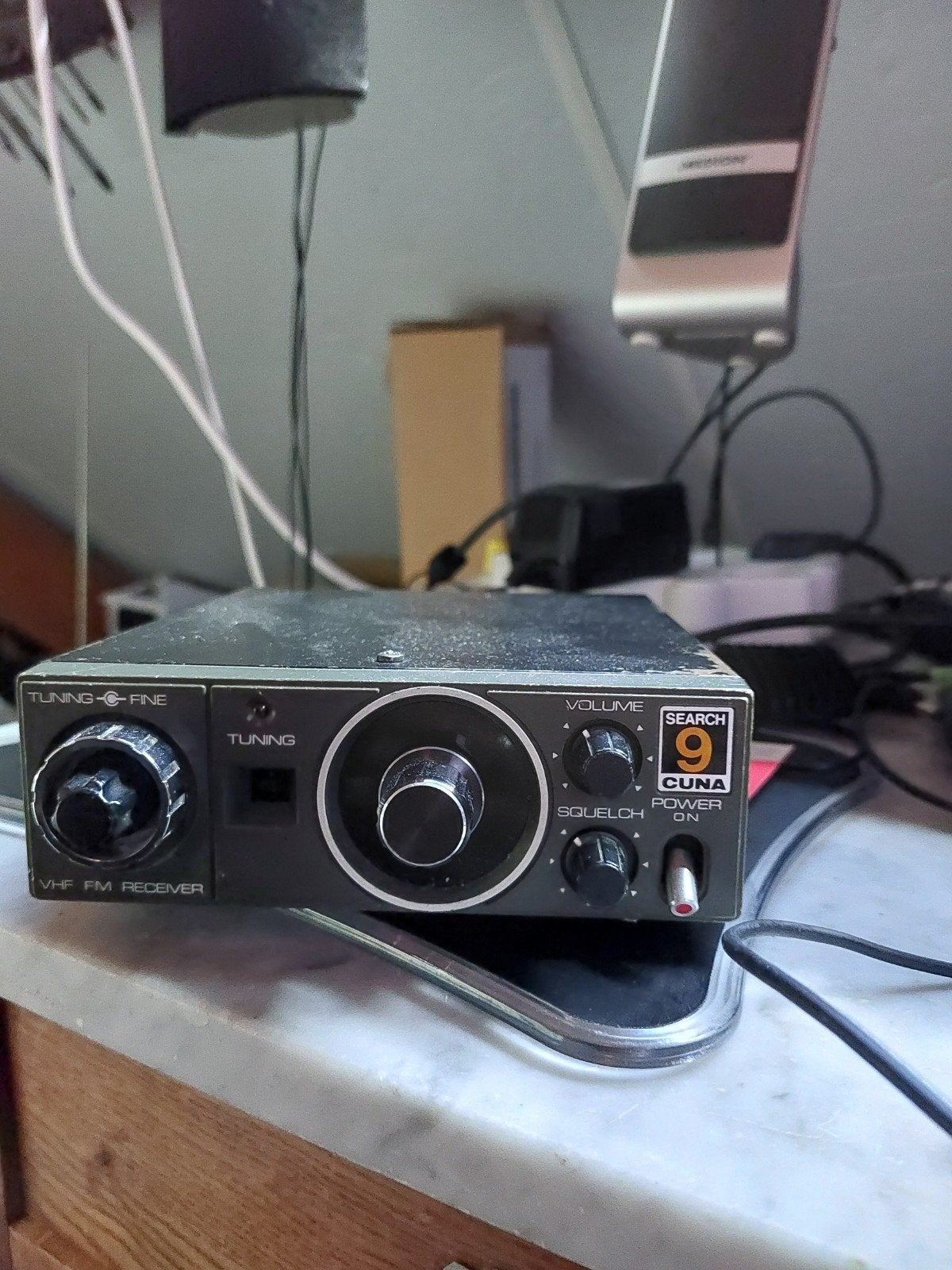 CUNA SR-9 VHF FM Ontvanger - Vintage Radio, Ophalen of Verzenden, Gebruikt, Ontvanger
