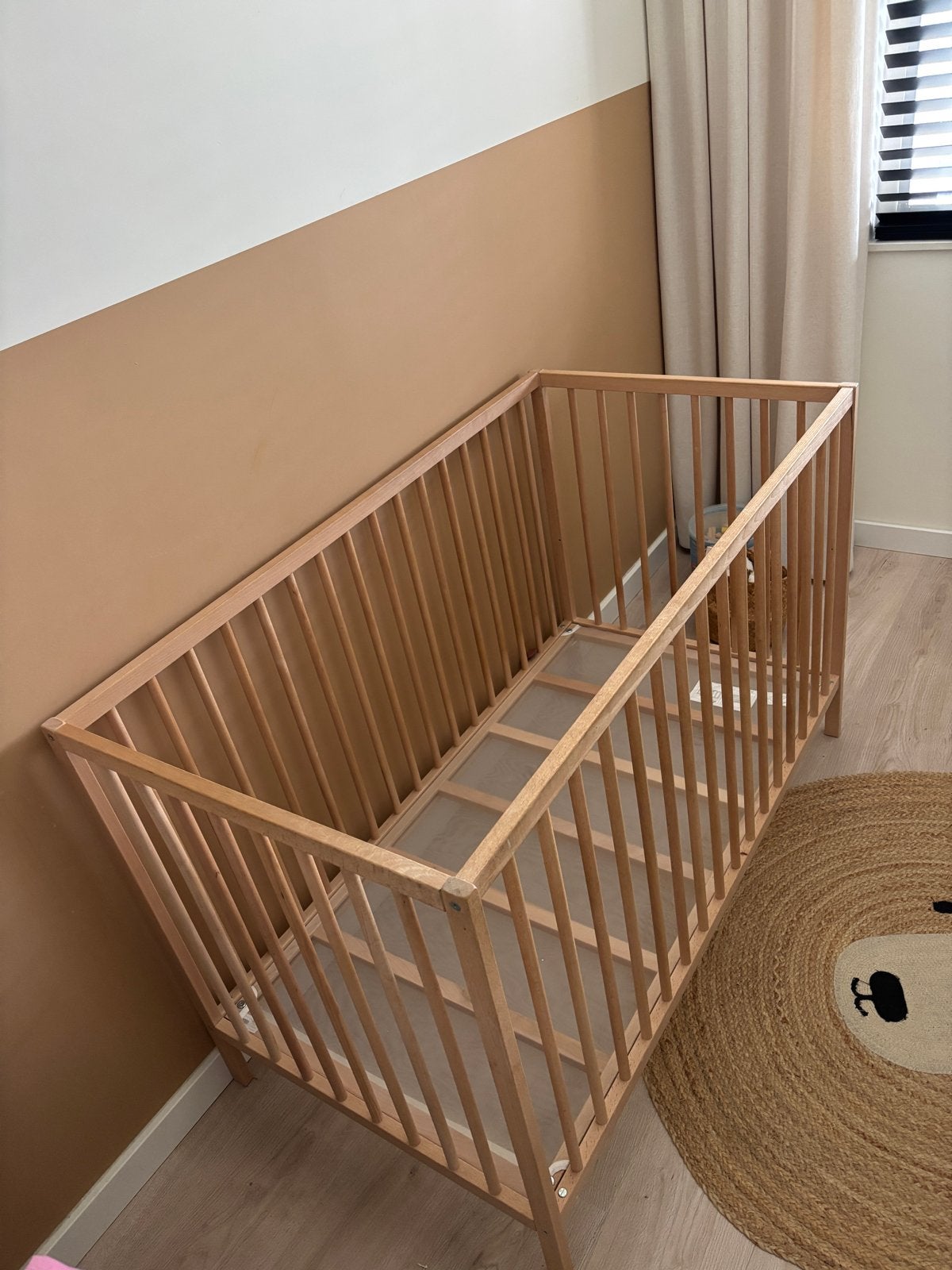 IKEA Sniglar babybedje, beuken, 60x120 (zonder matras), Ophalen, Gebruikt, Ledikant