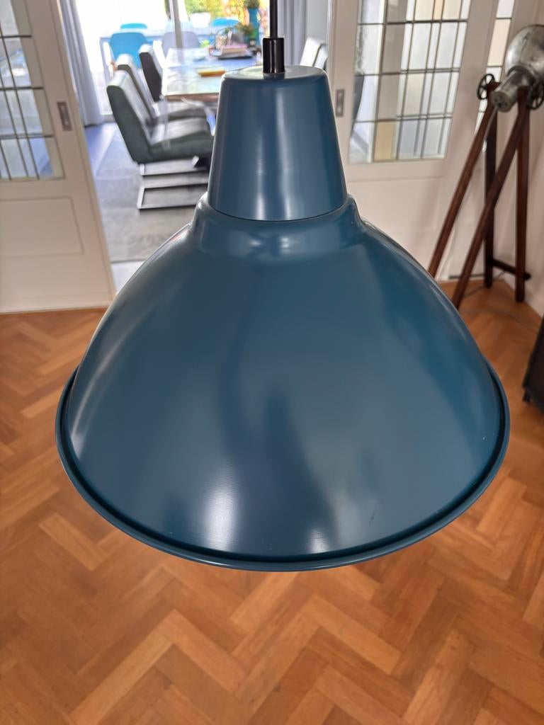 IKEA FOTO Hanglamp - Blauw/Grijs Metaal, Ophalen, Gebruikt, Metaal