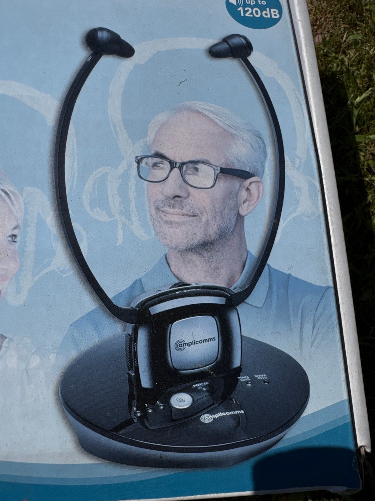 Amplicomms TV 2500 Draadloze Hoofdtelefoon met Versterker, Zo goed als nieuw, Over-ear, Zwart, Draadloos