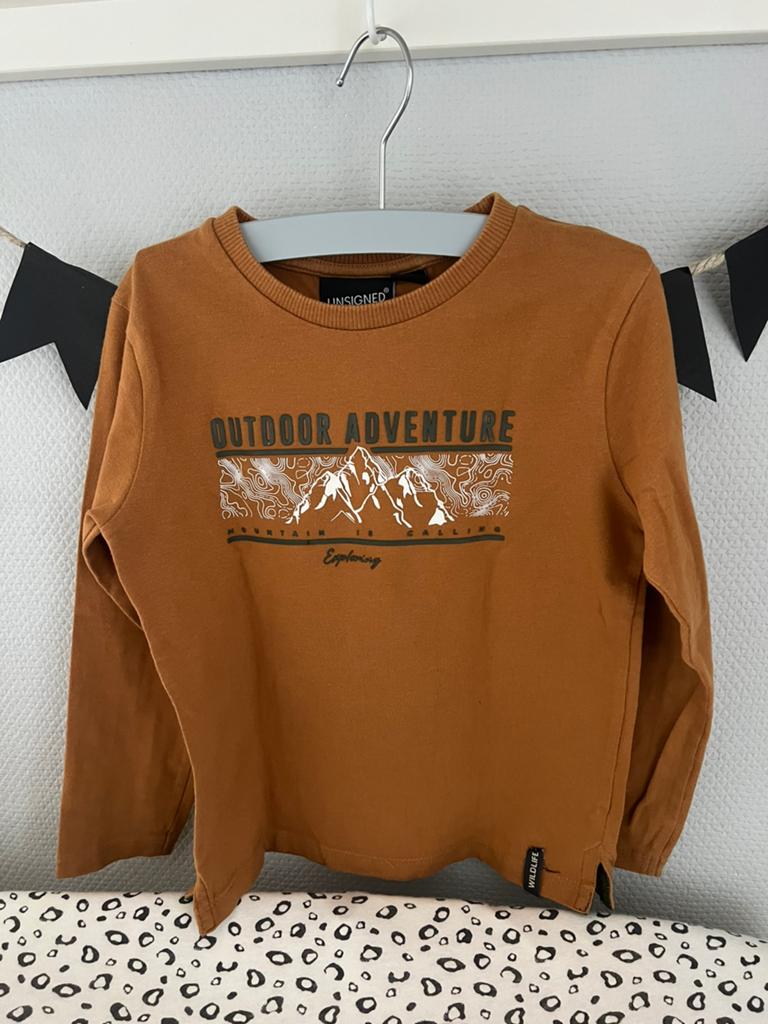 Shirt lange mouw 98/104, Ophalen of Verzenden, Zo goed als nieuw, Jongen, Shirt of Longsleeve