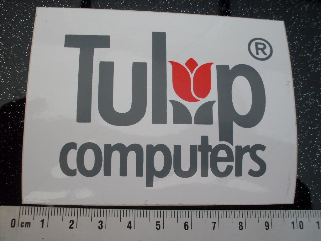 sticker Tulip computers logo, Verzenden, Zo goed als nieuw, Merk