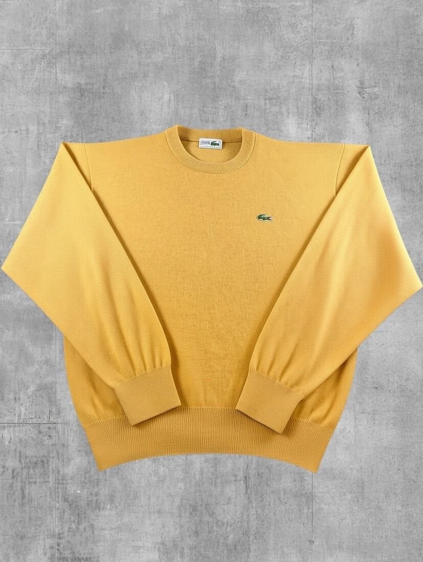 Gele Lacoste pullover voor heren (sweater / gebreide trui),, Verzenden, Lacoste S.A., Geel, Overige maten