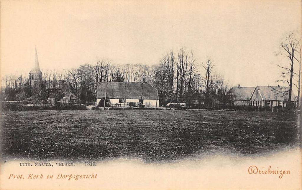 Driehuizen Prot. Kerk en Dorpsgezicht Alkmaar Schermer Nauta, Ophalen of Verzenden, Voor 1920, Ongelopen, Noord-Holland