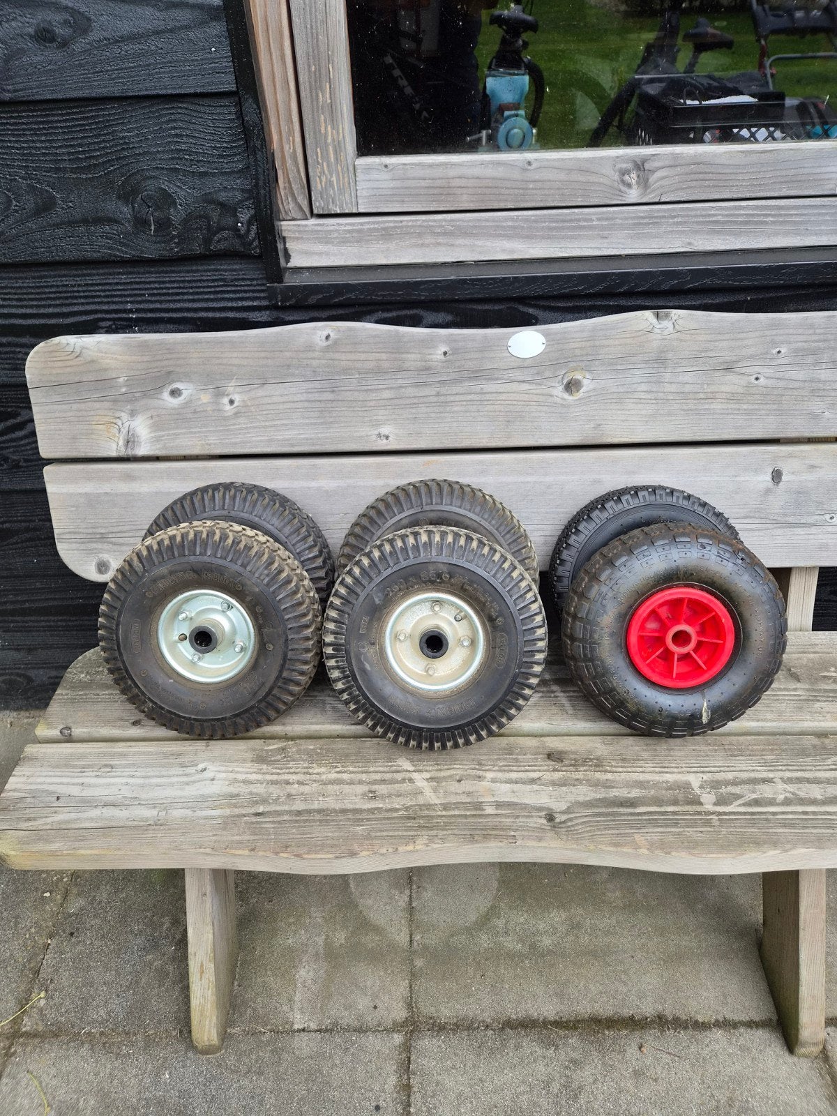 6 Steekwagen wielen luchtbanden, Ophalen of Verzenden, Zo goed als nieuw
