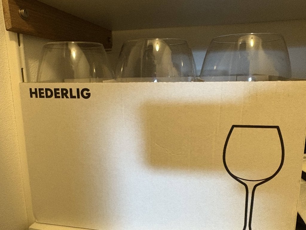 IKEA red Wine glass x 5, Ophalen, Zo goed als nieuw, Overige typen
