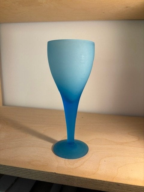 sierglas mat blauw, Ophalen of Verzenden
