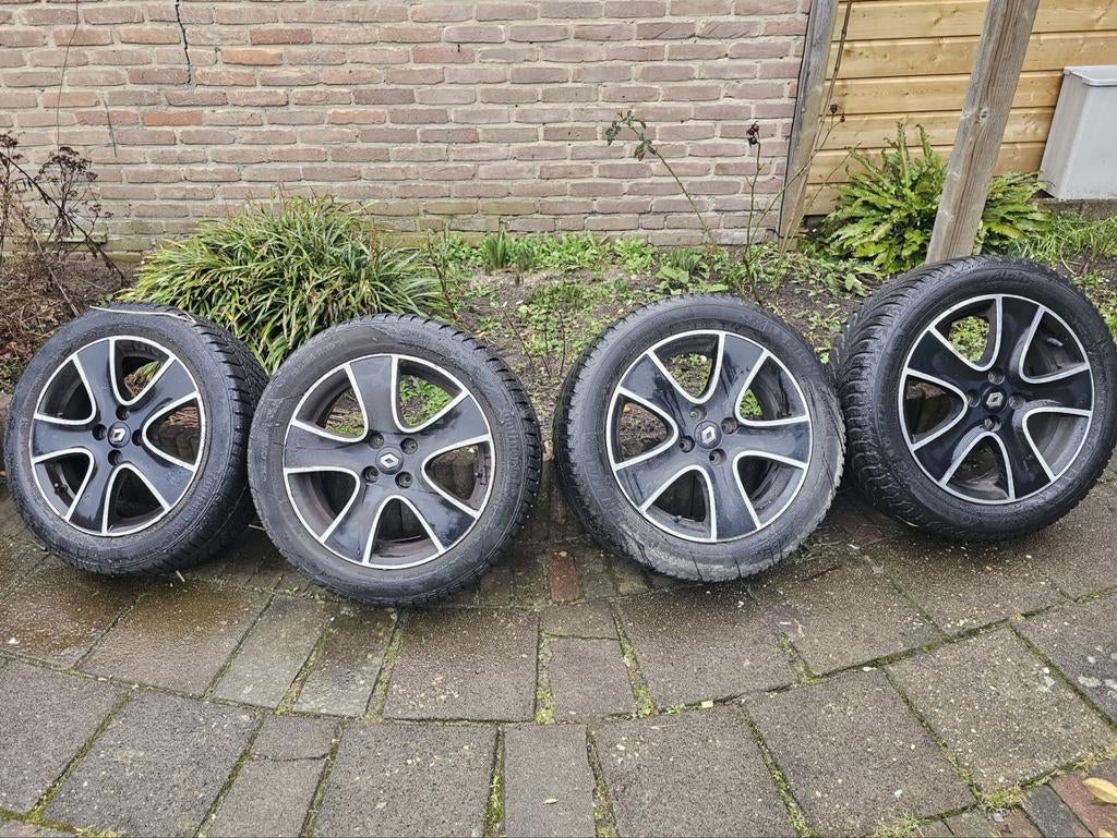 ✅️ 4x100 originele Renault velgen met winterbanden 16 inch, Auto-onderdelen, Ophalen, Gebruikt, 16 inch, Banden en Velgen