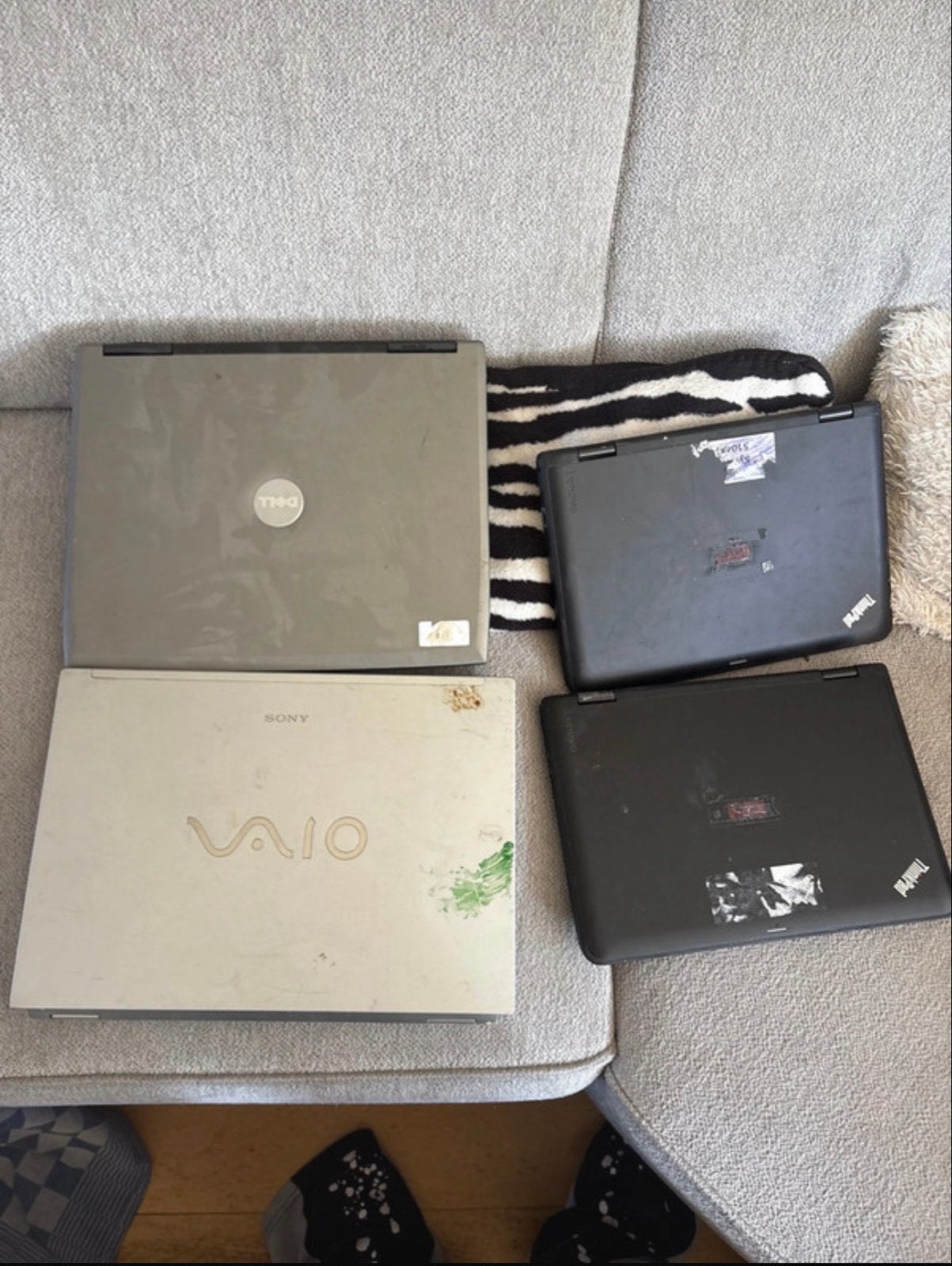 Partij laptops: Dell, Sony Vaio, Lenovo ThinkPad (4 stuks), Ophalen of Verzenden, Niet werkend