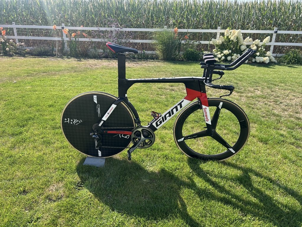 giant trinity tijdritfiets, Gebruikt, Carbon, Heren, Meer dan 20 versnellingen