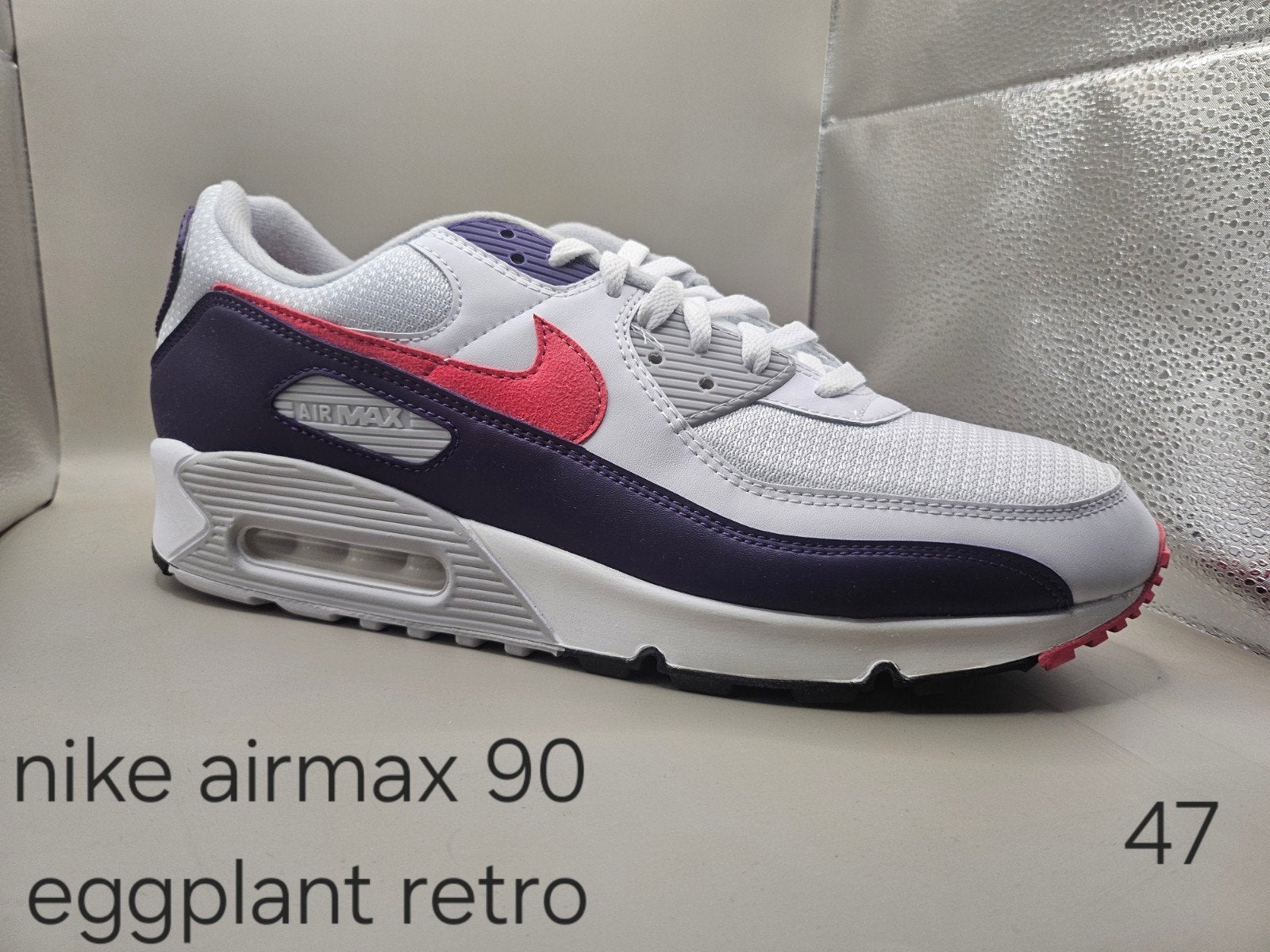 Nike Air Max 90 Eggplant Retro - Maat 47, Verzenden, Nieuw, Sneakers of Gympen