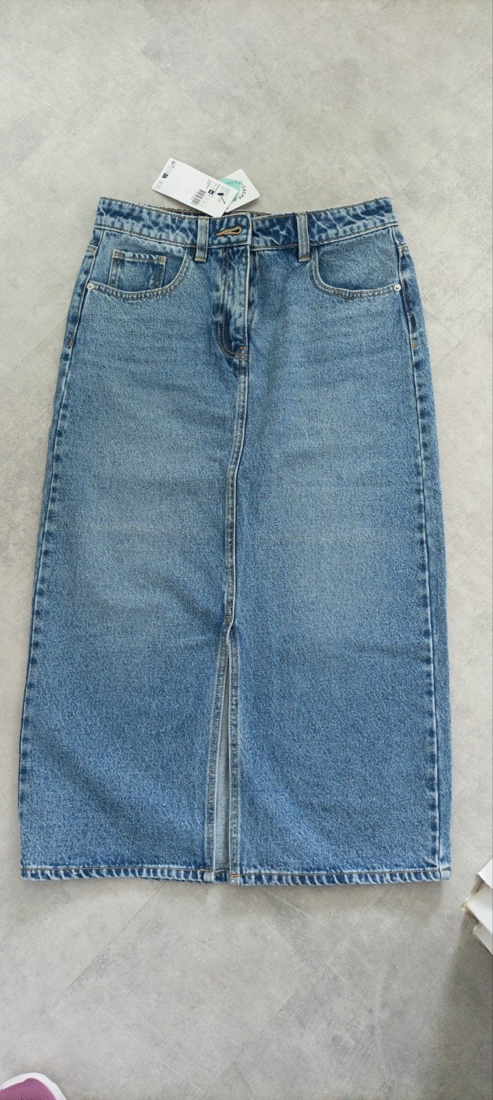 Cache Cache Denim Midi Rok maat 38- Nieuw met kaartjes, Kleding | Dames, Maat 38/40 (M), Blauw, Nieuw, Ophalen of Verzenden