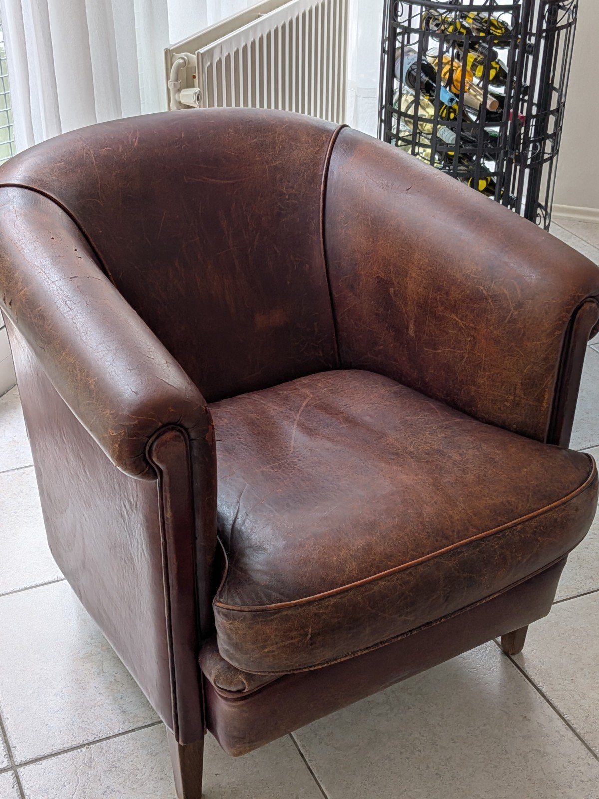 Schapenleren Clubfauteuil - Comfortabel met karakter, Ophalen