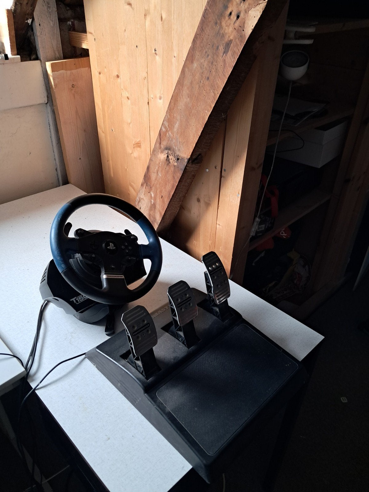 Thrustmaster T150 racestuur met pedalen voor PlayStation, Ophalen, Racestuur, Gebruikt, Force feedback