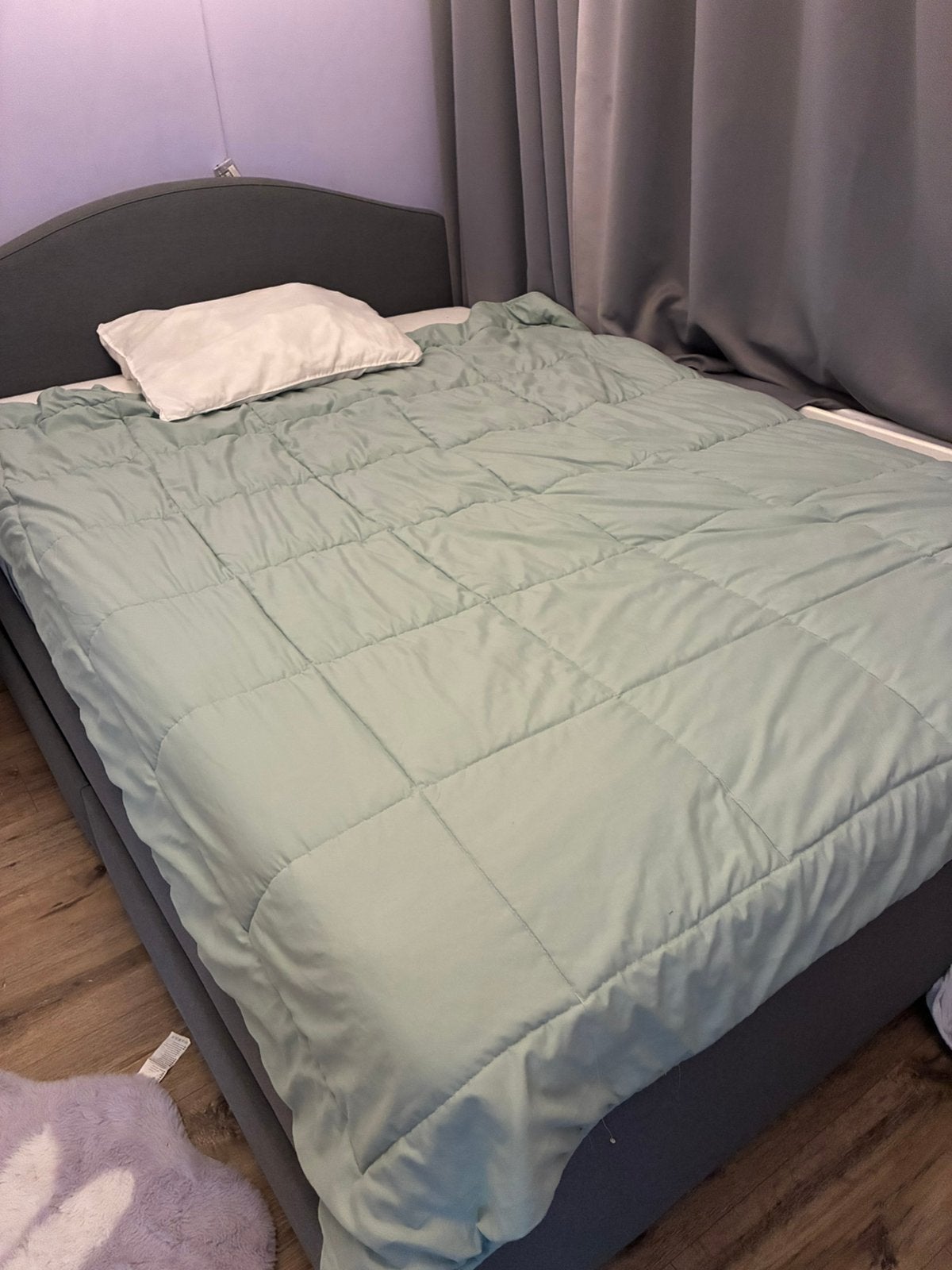 Bed 140x200 ikea gestoffeerd, Huis en Inrichting, Ophalen, Tweepersoons, 140 cm, Zo goed als nieuw