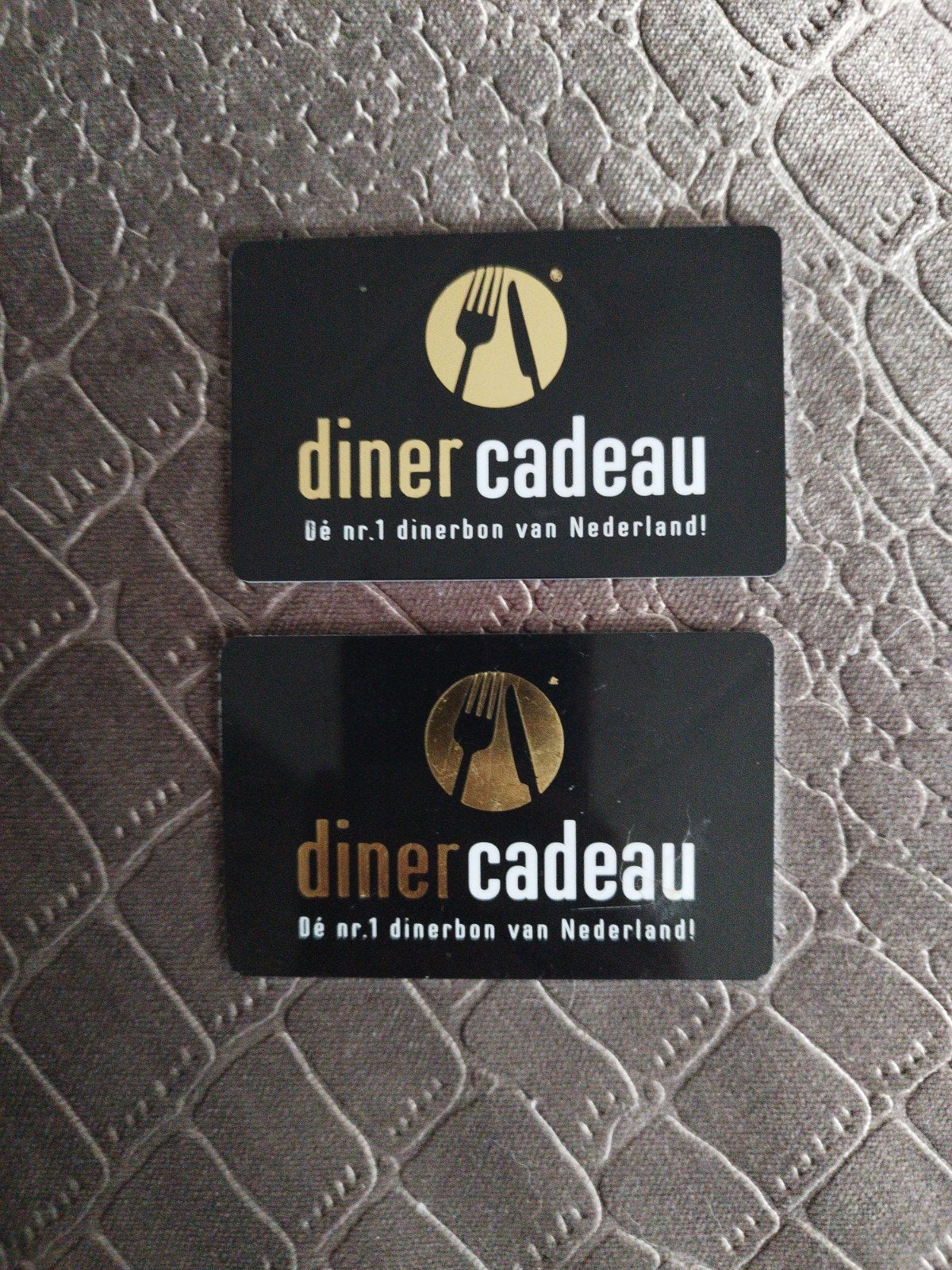 diner kado kaarten, Tickets en Kaartjes, Twee personen, Cadeaubon