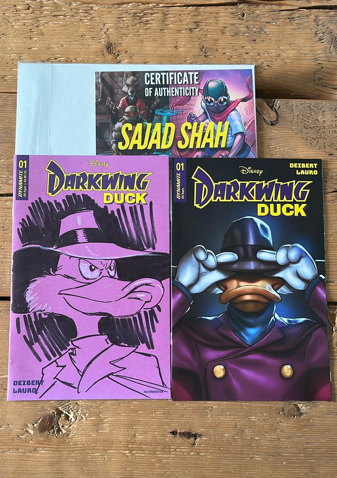 Darkwing Duck 1 excl & original sketch Sajad Shah Disney, Meerdere comics, Ophalen of Verzenden, Zo goed als nieuw, Amerika