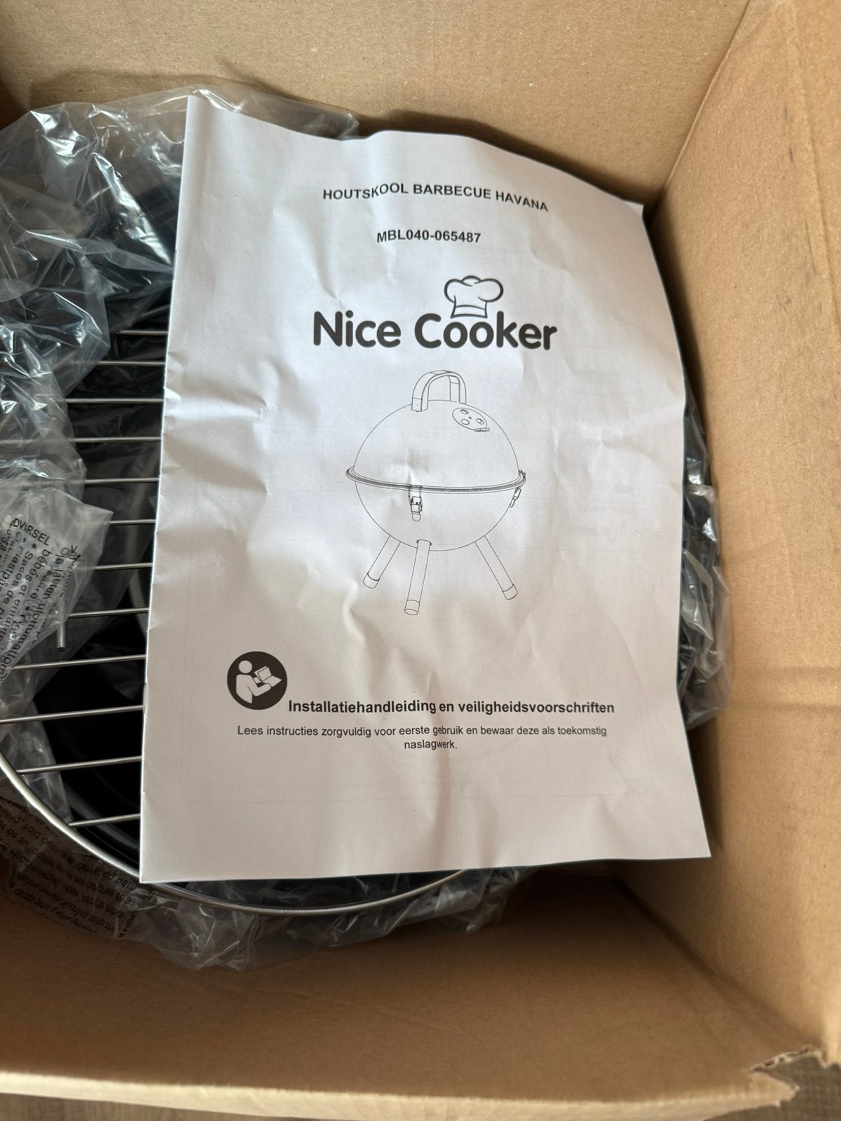 Nice cooker kolen bbq tafelmodel, Ophalen, Zo goed als nieuw