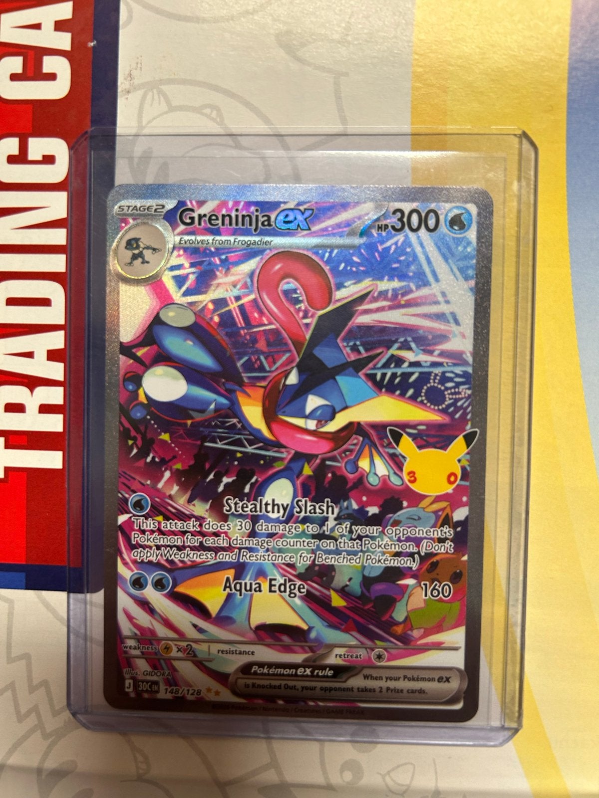 Greninja ex Pokémon kaart - Celebrations Classic Collection, Ophalen of Verzenden, Zo goed als nieuw, Losse kaart, Foil