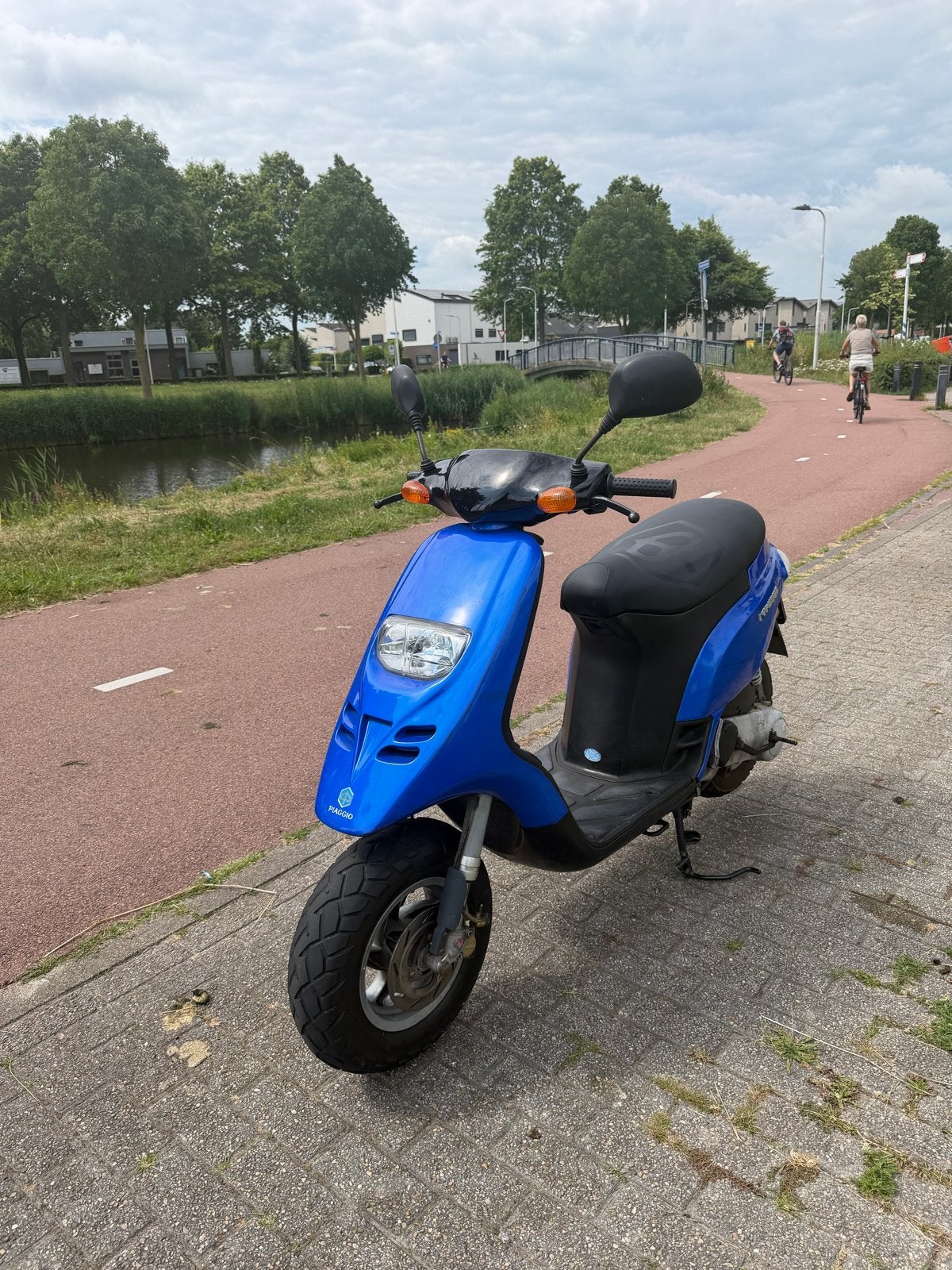 Piaggio Typhoon Scooter - Blauw, Goed Onderhouden, Fietsen en Brommers, Scooters | Piaggio, Ophalen, Tweetakt, Gebruikt, Overige modellen