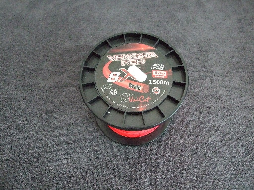 Dyneema Vencata Red 8x 0,60 mm - Big game lures, Ophalen of Verzenden, Nieuw, Vislijn