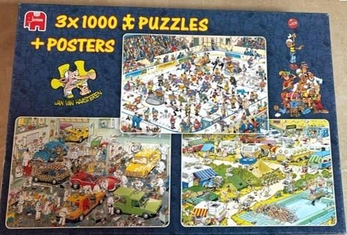 Jan van Haasteren 3 x 1000, Hobby en Vrije tijd, Denksport en Puzzels, Ophalen of Verzenden, Meer dan 1500 stukjes, Zo goed als nieuw