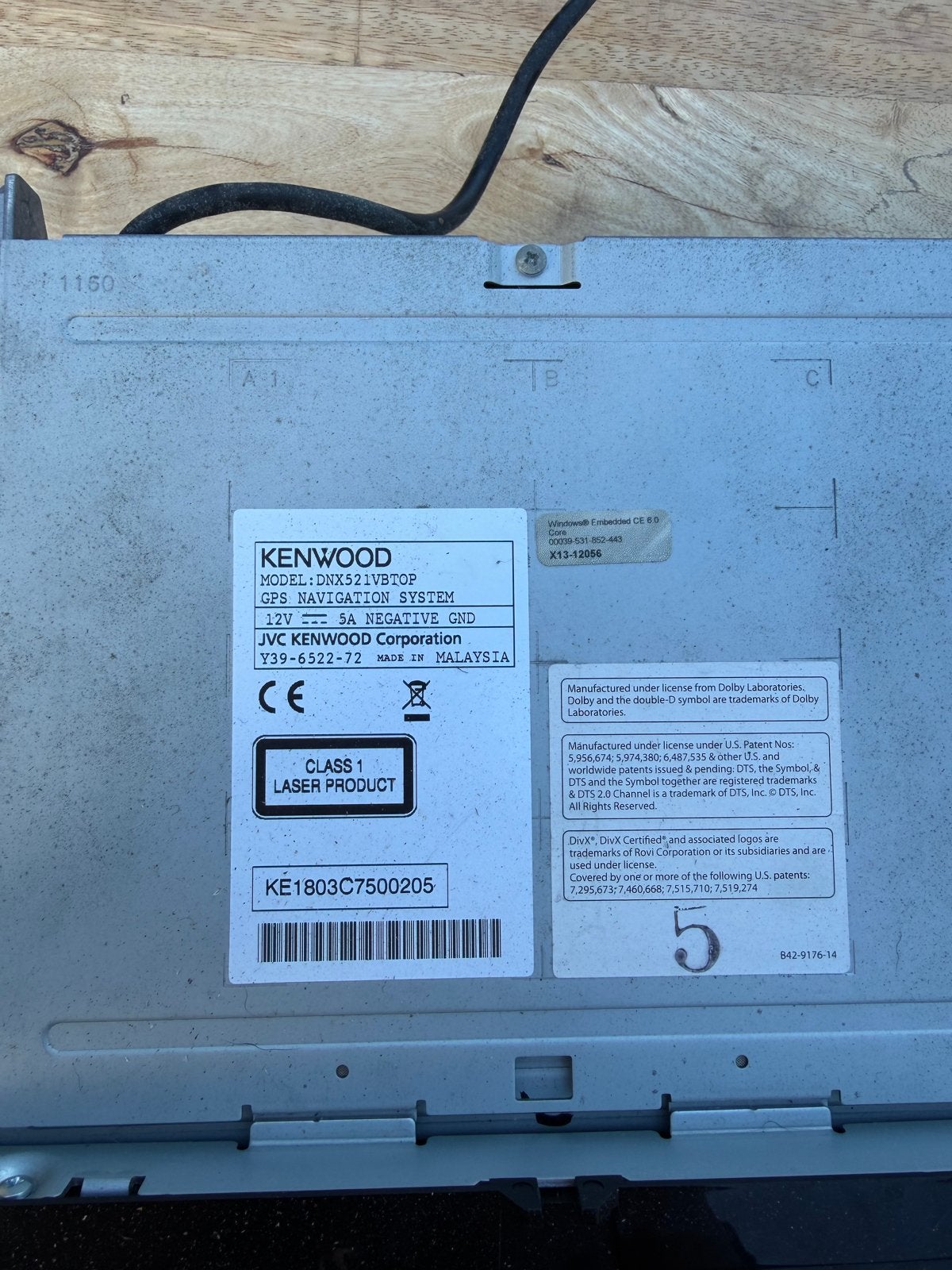 Kenwood DNX521VBTOP Autoradio met scherm VW Polo 2011, Ophalen, Gebruikt