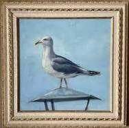 hans mijnsbergen ,meeuw,op board, Ophalen, Origineel werk