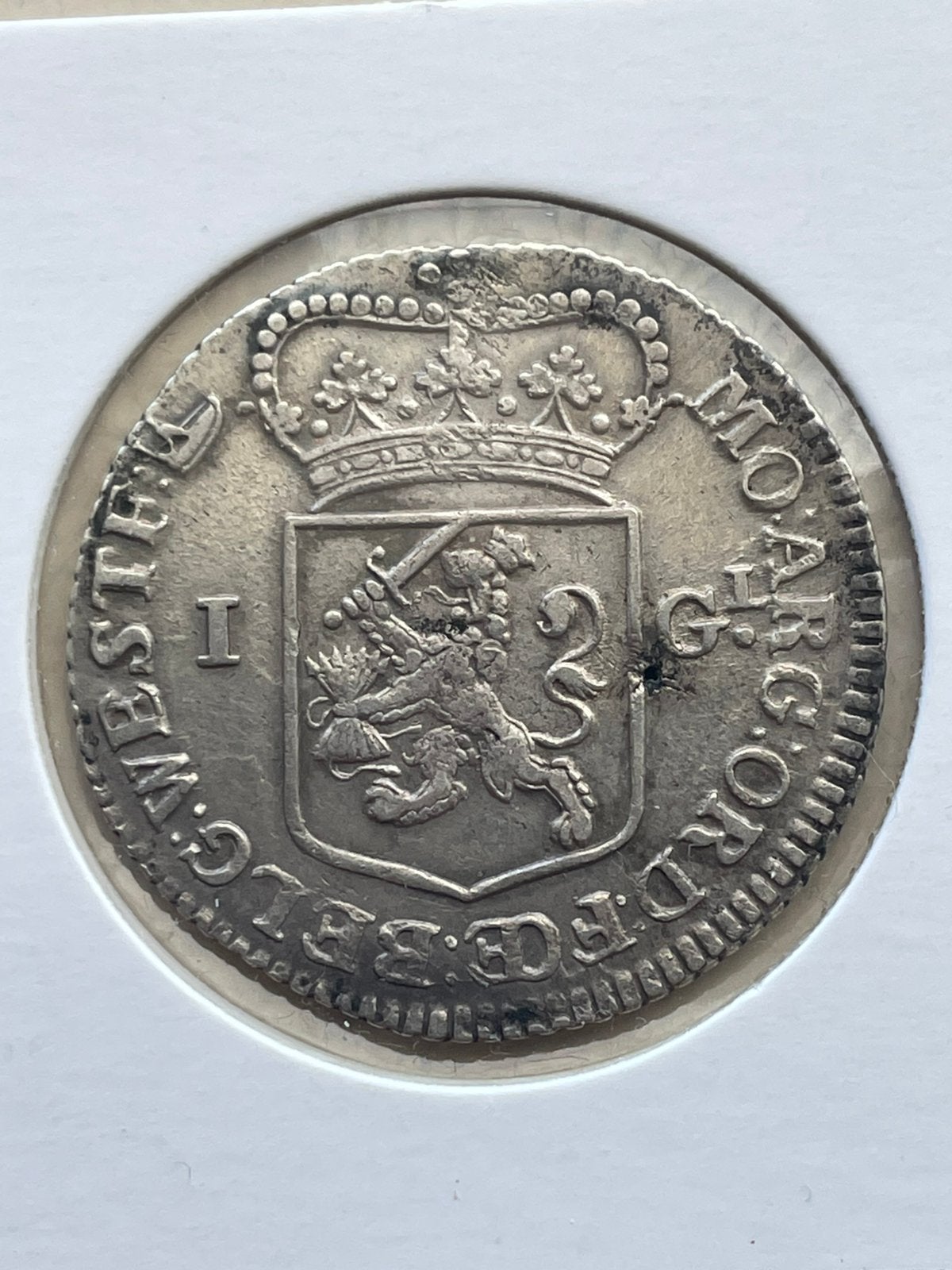1 gulden 1763 West Friesland, Postzegels en Munten, 1 gulden, Vóór koninkrijk, Verzenden, Zilver