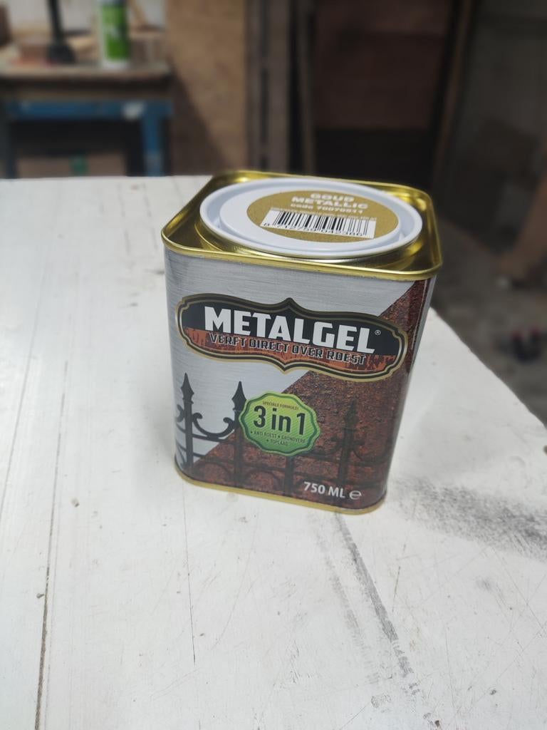 GOUD Metalgel Direct over roest! Topkwaliteit metaalverf, NI, Overige kleuren, Info@metalgel.nl, Ophalen of Verzenden, Verf