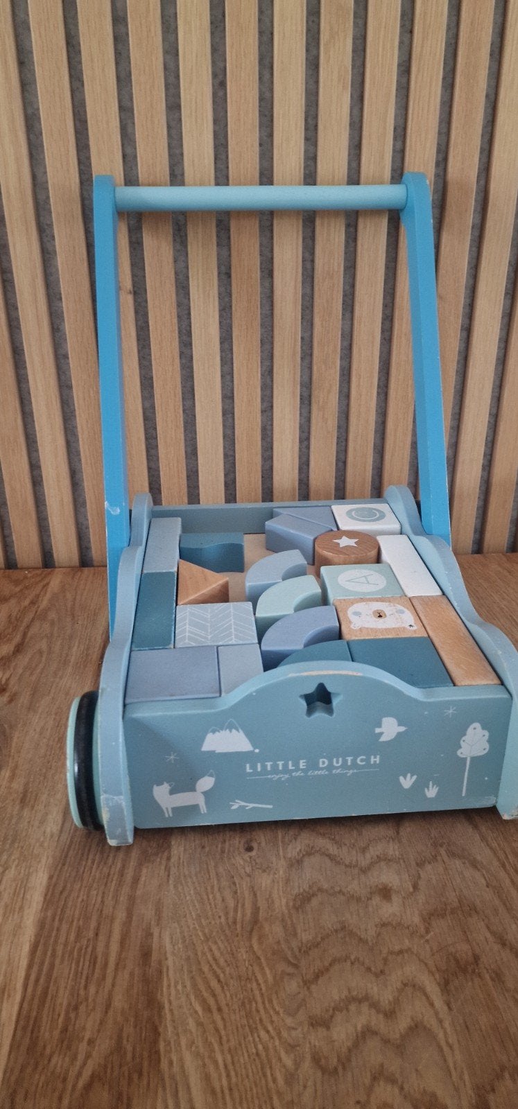 Little Dutch loopkar met leuke blokken, Ophalen, Gebruikt, Overige typen, Met wieltjes