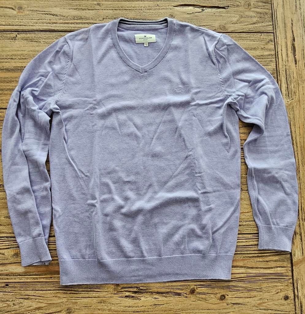 Tom Tailor V-hals trui - Maat L - Lichtpaars, Kleding | Heren, Truien en Vesten, Maat 52/54 (L), Paars, Tom Tailor, Ophalen of Verzenden