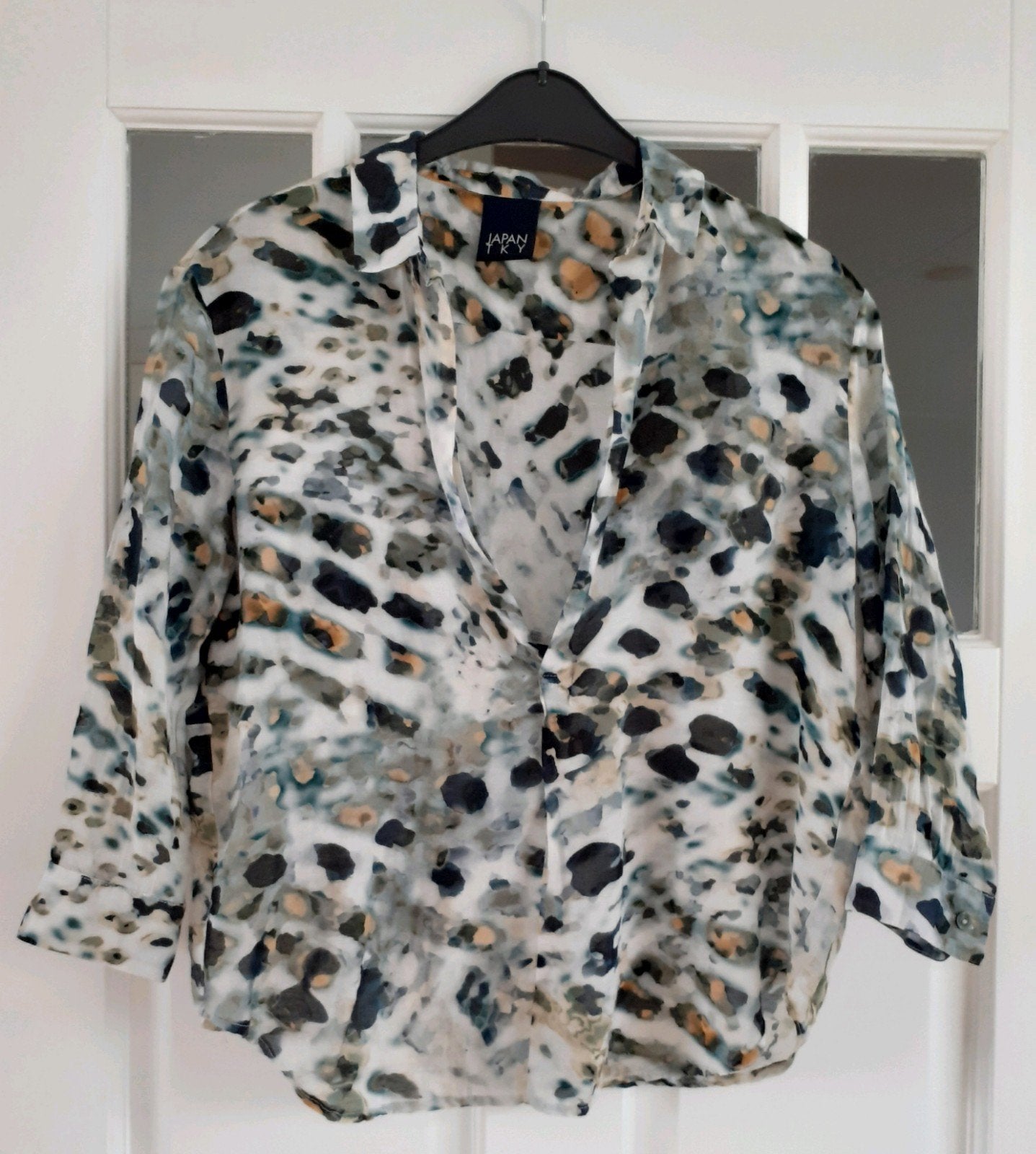 Japan TKY blouse van zijdemix in nieuwstaat maat S, Meerkleurig, Japan TKY, Ophalen of Verzenden, Zo goed als nieuw