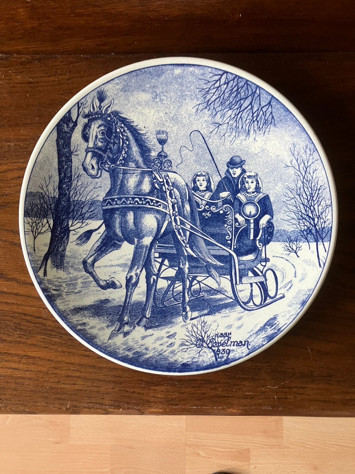 Delfts Blauw wandbord - Chemkefa - diameter 23 cm, Ophalen of Verzenden