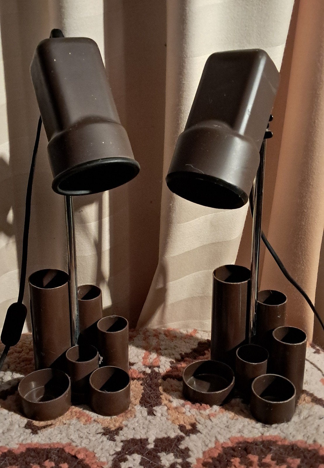 Jaren 70 organisors met lamp, Ophalen of Verzenden, Huis en Inrichting