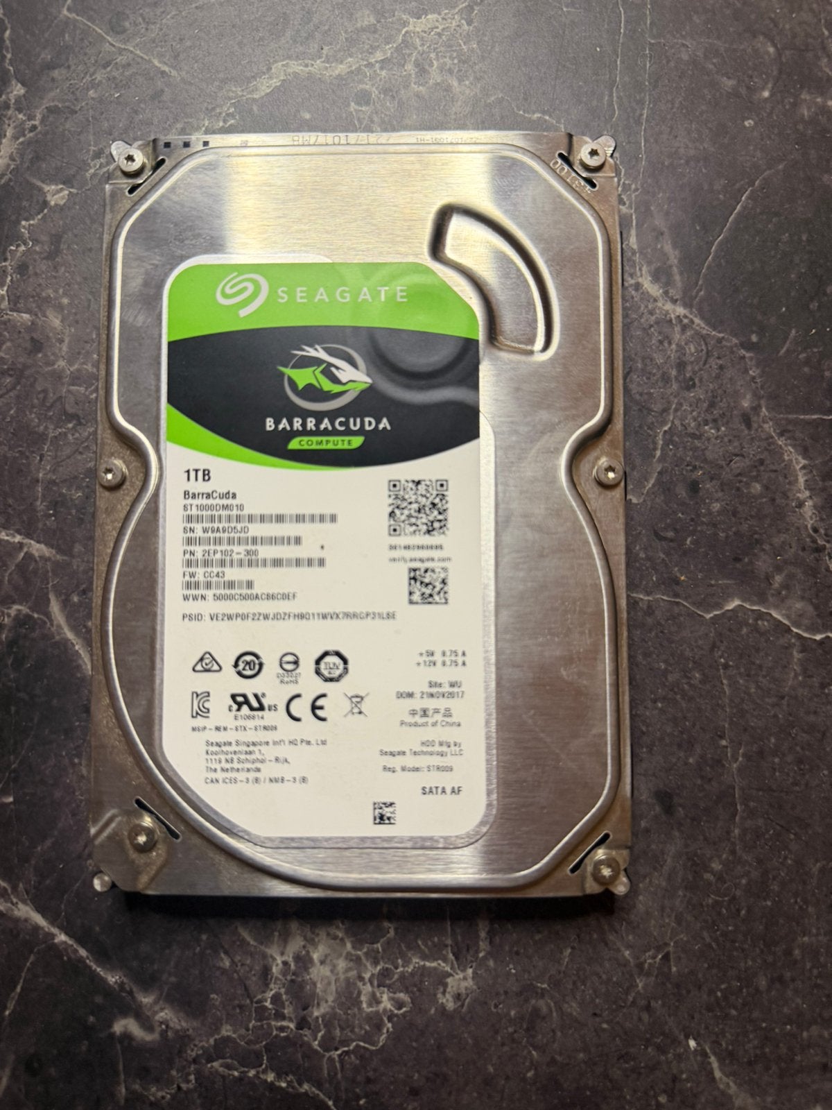 Seagate ST1000DM010 1TB Harde Schijf, Intern, Ophalen of Verzenden, Zo goed als nieuw, 1TB