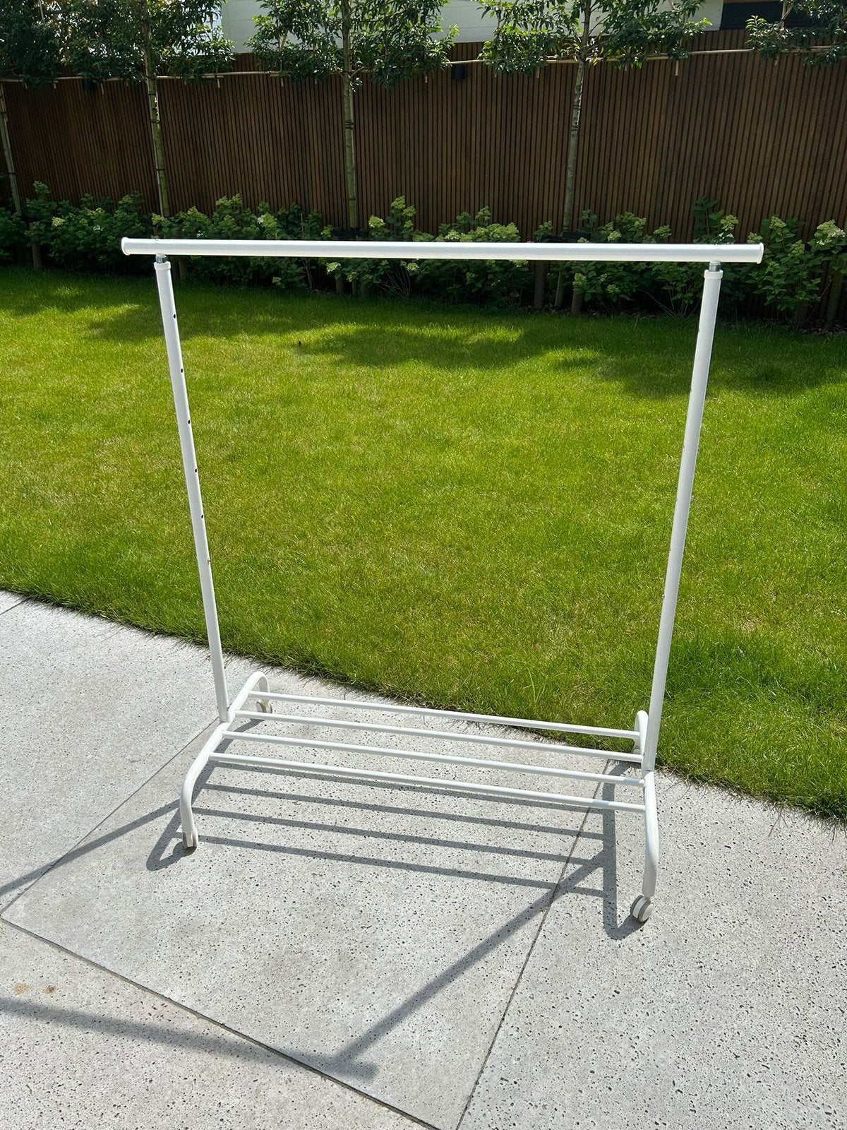 RIGGA Kledingrek, wit 6 stuks, Kleding | Dames, Kledingrekken, Ophalen, Met wielen, Gebruikt