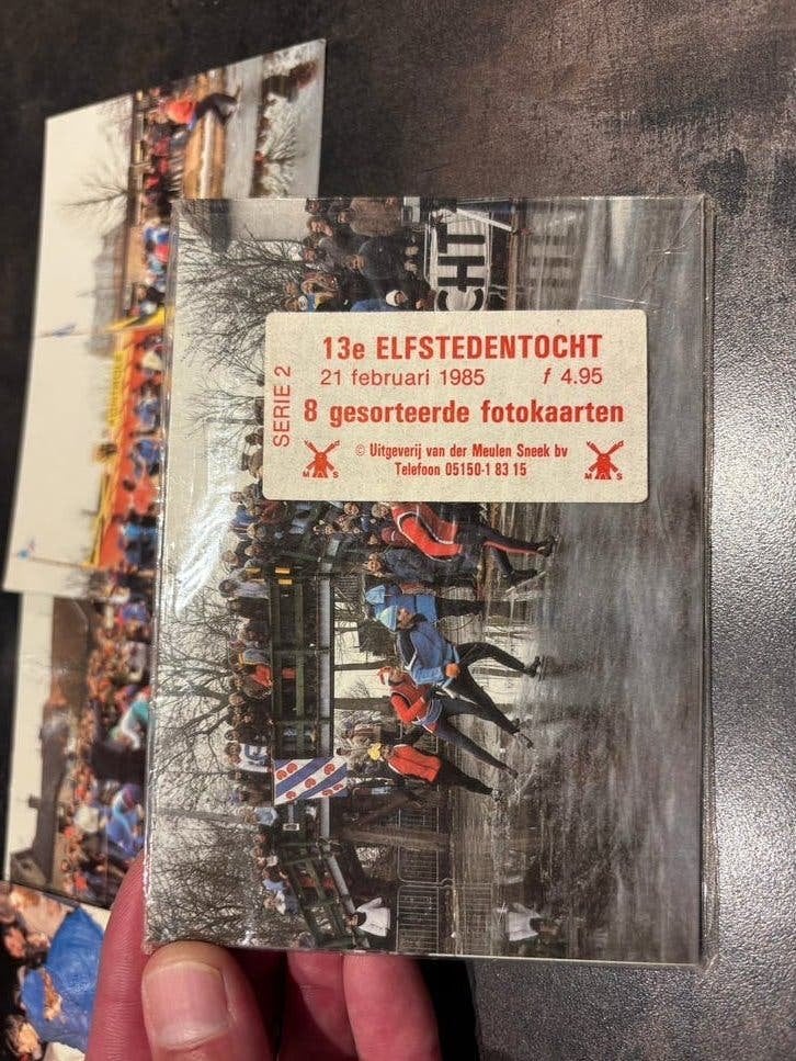 13e Elfstedentocht 1985 - 20 gesorteerde fotokaarten, Ophalen, 1980 tot heden, Ongelopen, Sport en Spel