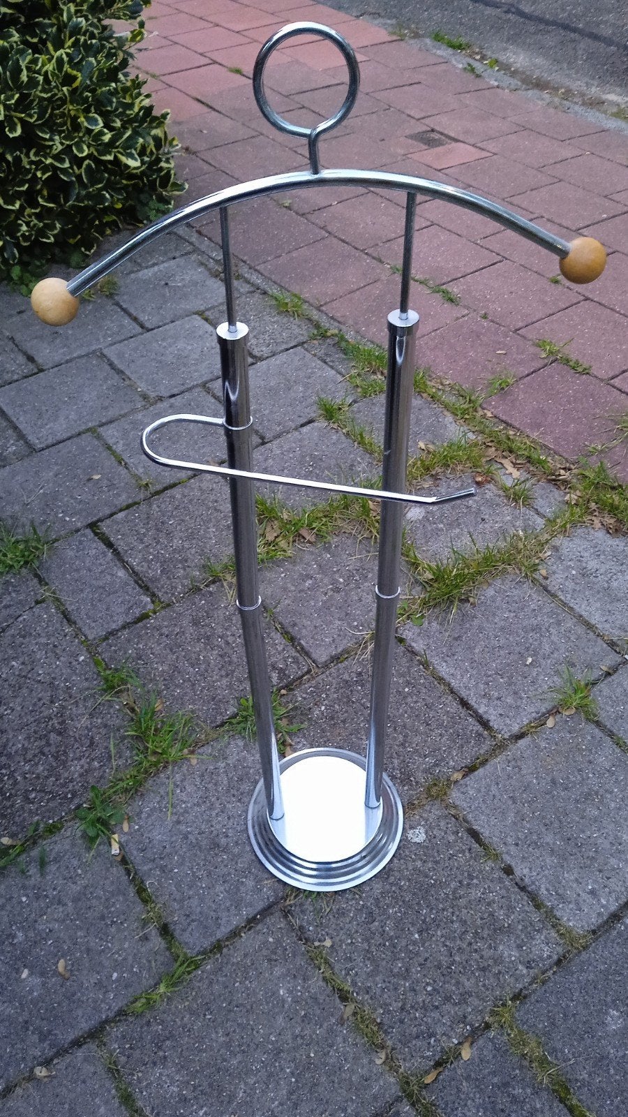 Vintage chromen dressboy  met houten accenten, Huis en Inrichting, 100 tot 150 cm, Overige typen, Ophalen of Verzenden, Zo goed als nieuw