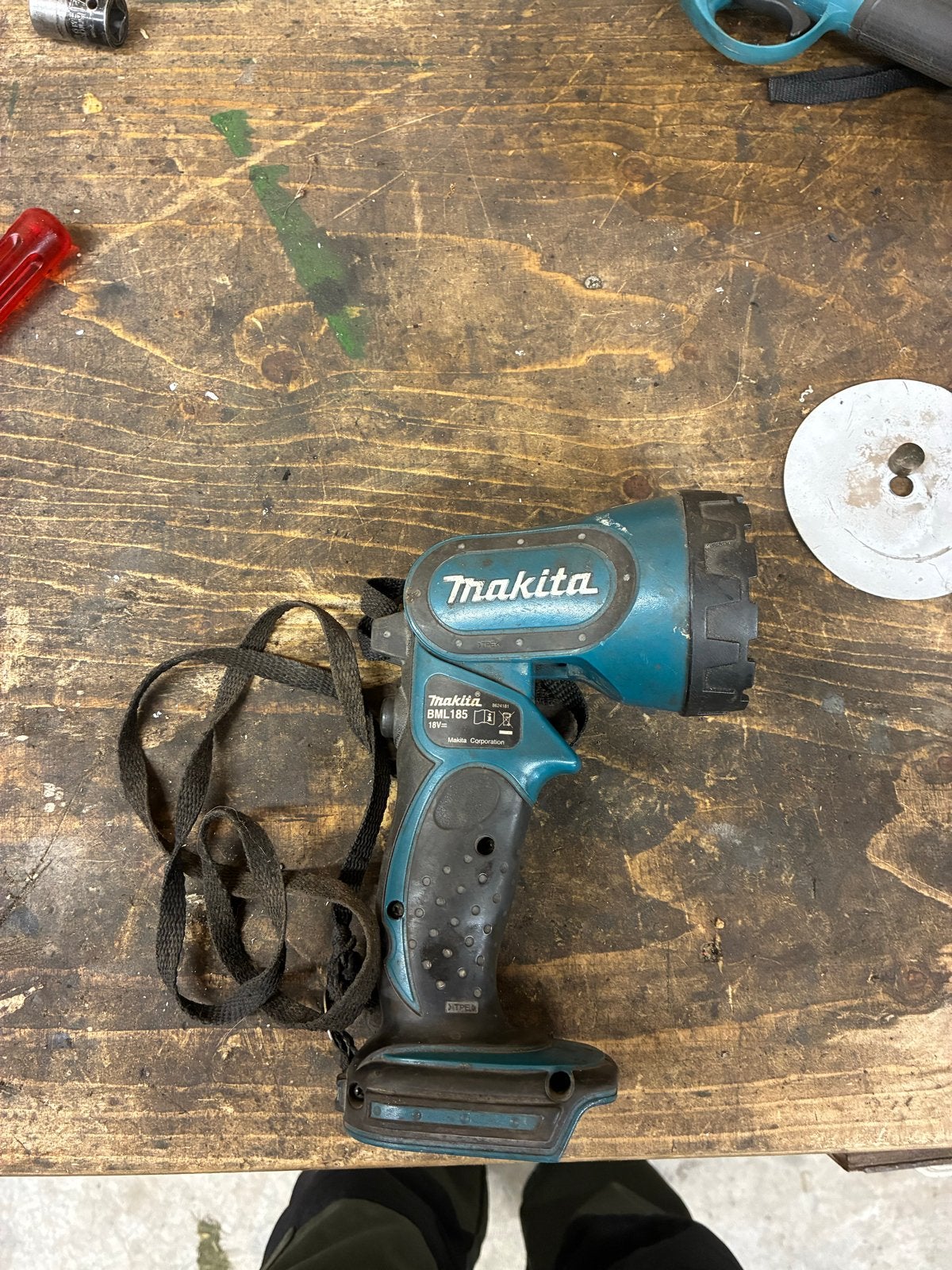 Makita BML185 Accu Bouwlamp / Zaklamp 18V, Ophalen of Verzenden, Gebruikt