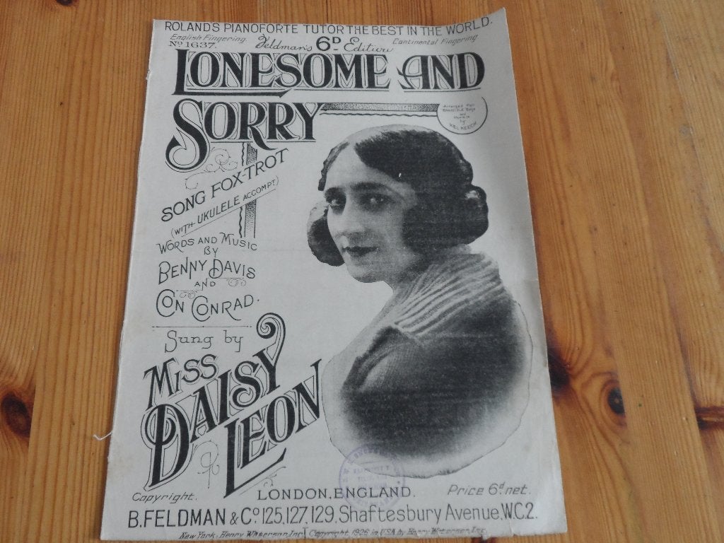 Lonesome and sorry - benny davis / con conrad, Gebruikt, Gitaar, Ophalen of Verzenden, Artiest of Componist