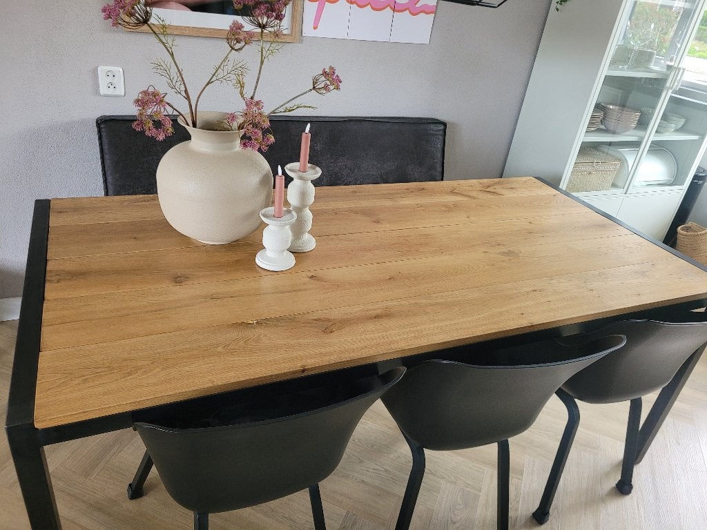 Mooie eettafel, Zo goed als nieuw, Vijf personen of meer, Rechthoekig, 50 tot 100 cm