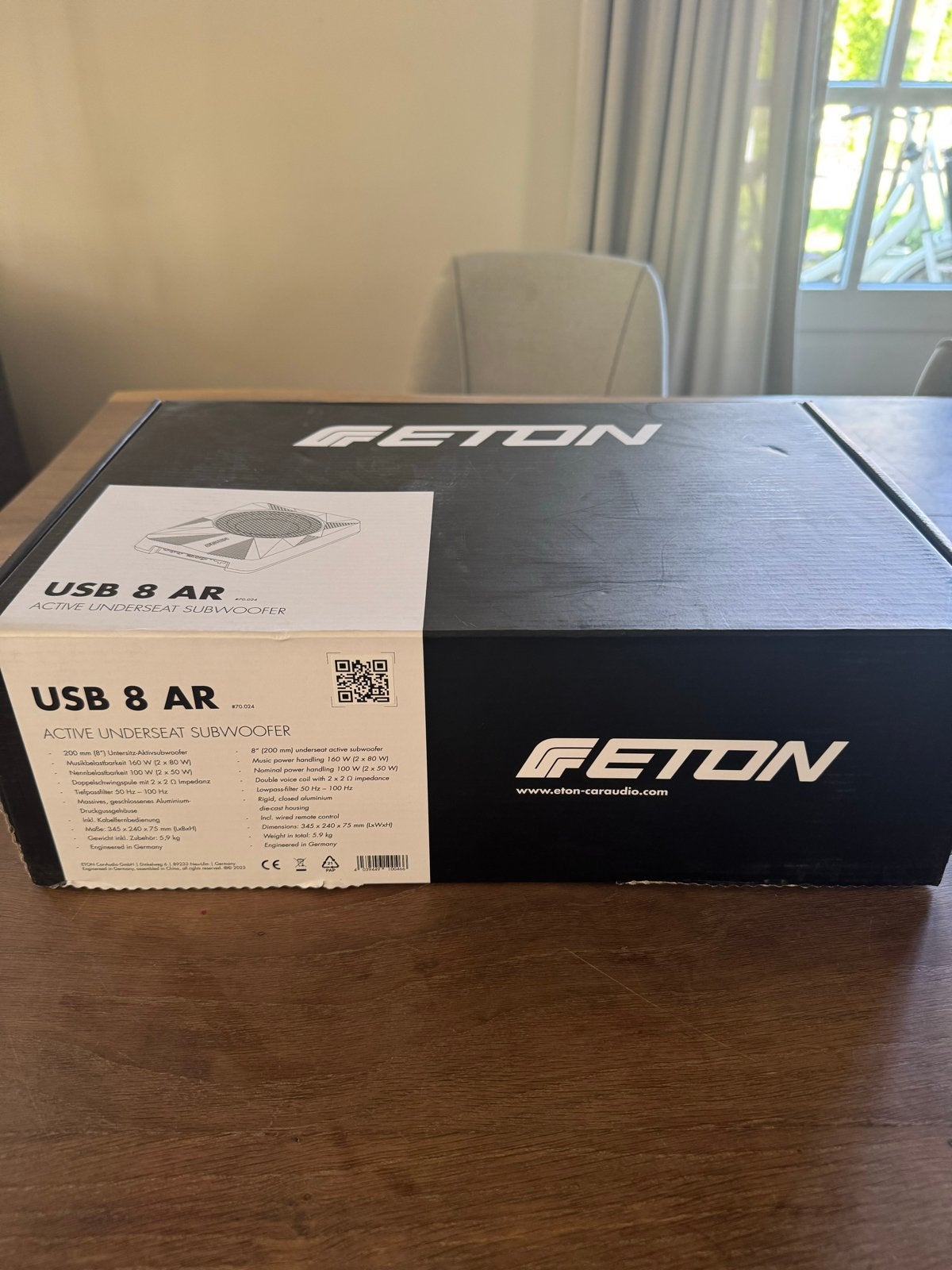 Eton USB 8 AR Actieve Underseat Subwoofer, Auto diversen, Autospeakers, Ophalen, Nieuw