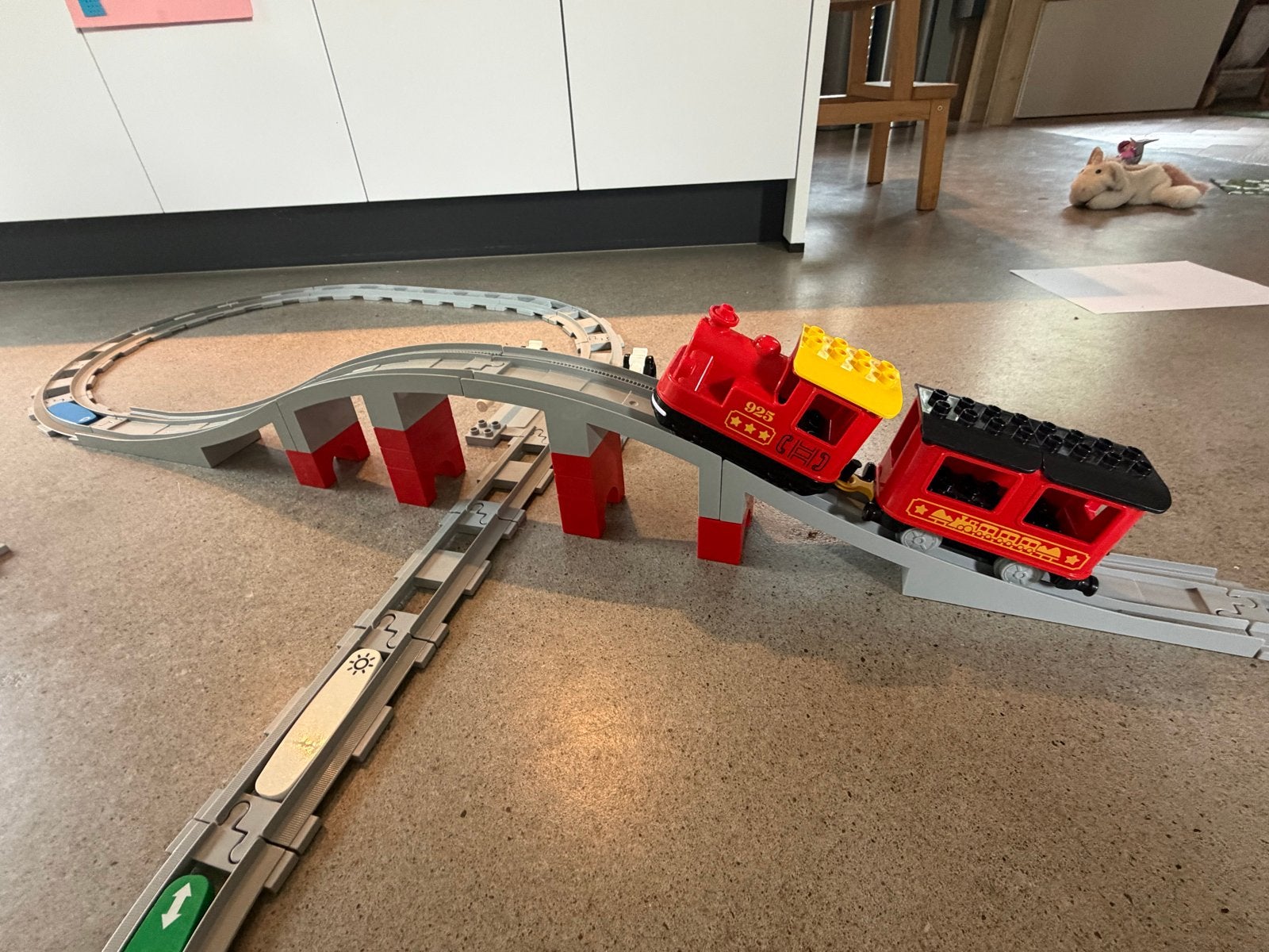LEGO Duplo Treinset met brug en rails, Ophalen, Gebruikt, Overige merken