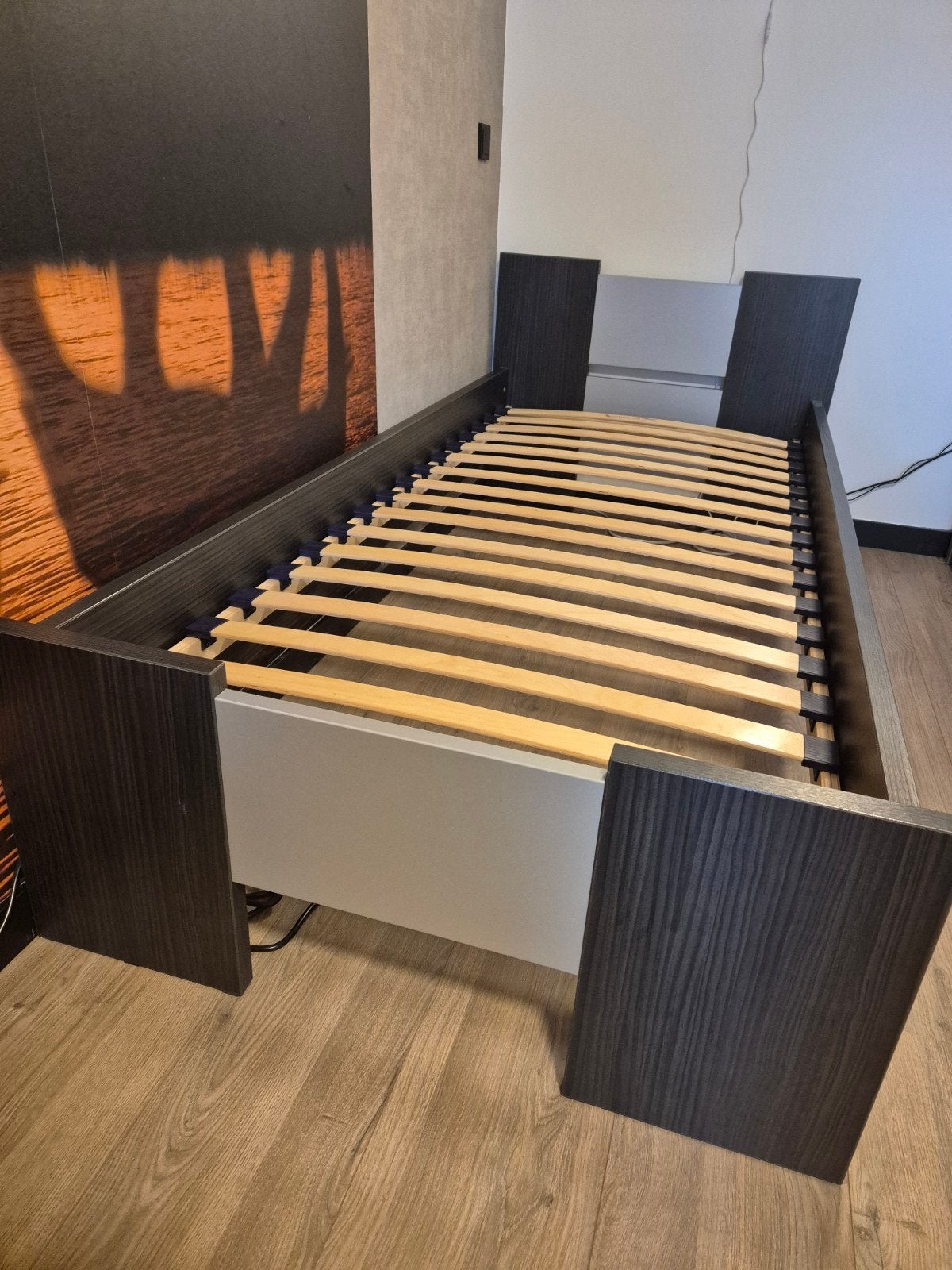 Beterbed Woody 1-persoons, Ophalen, 90 cm, Eenpersoons, Bruin