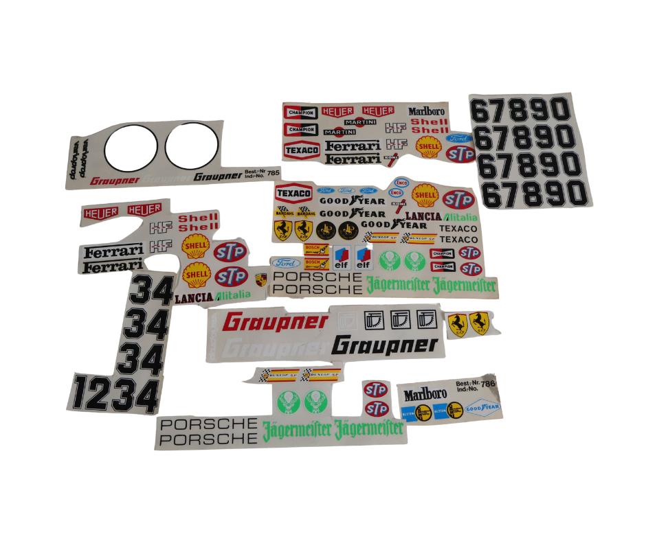 Vintage Graupner F1 rc car stickers rc