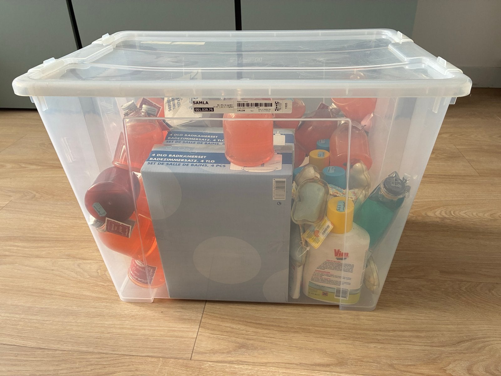 IKEA Samla 65L bak INCL. INHOUD, Doe-het-zelf en Verbouw, Ophalen, Gebruikt, 40 tot 60 cm, 50 tot 75 cm