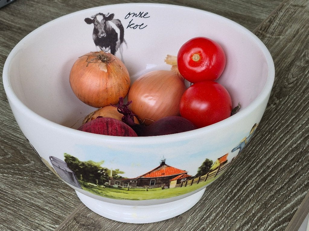 schaal boerenleven, Huis en Inrichting, Keuken | Servies, Ophalen, Overige stijlen, Aardewerk, Schaal of Schalen